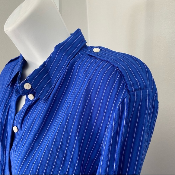 J.Crew Textured drapey button-up shirt BY680 size Small - Picture 4 of 11